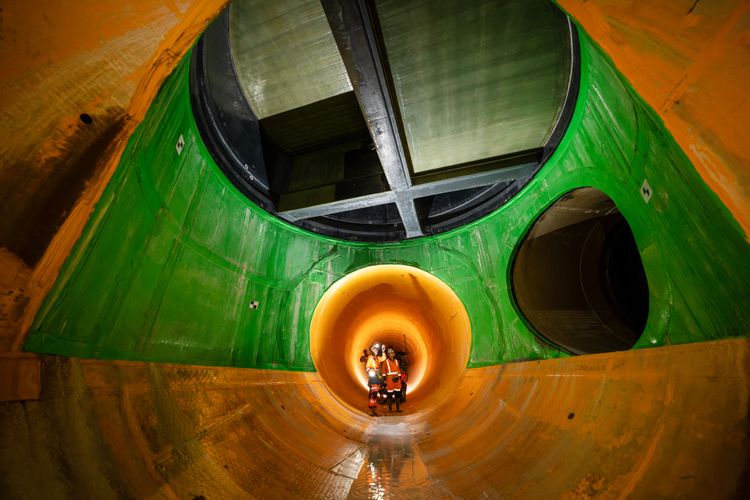 The final inspection of a shaft-tunnel connection as works begin to conclude and the team step closer to the finish line - 2026