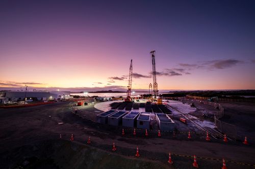 Overview of nighttime works at Mangere site - 2020