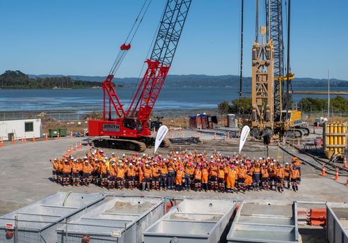Sod turning at Mangere site