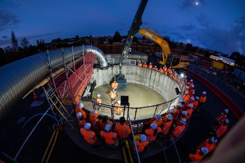 Blessing ahead of excavation at May Road